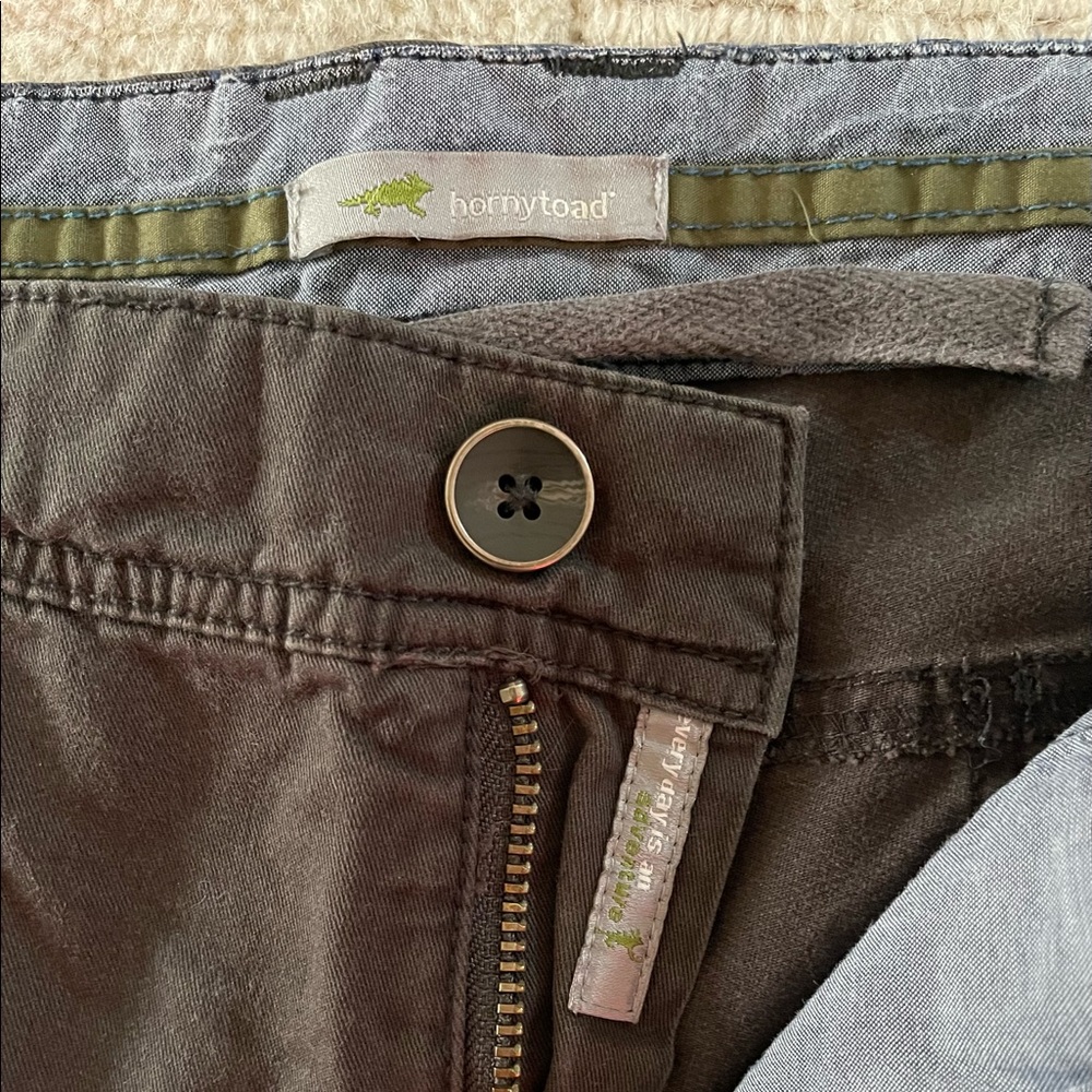 Mens Toad&Co Horny Toad 38 Transporter Charcoal Grey Cotton Blend Shorts